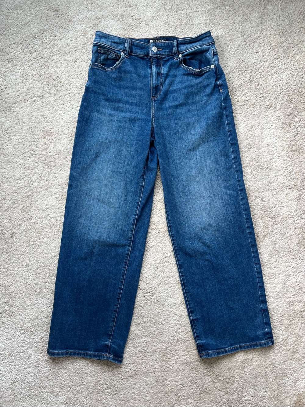 Joe Fresh Dark Blue Straight-Leg Women's Jeans